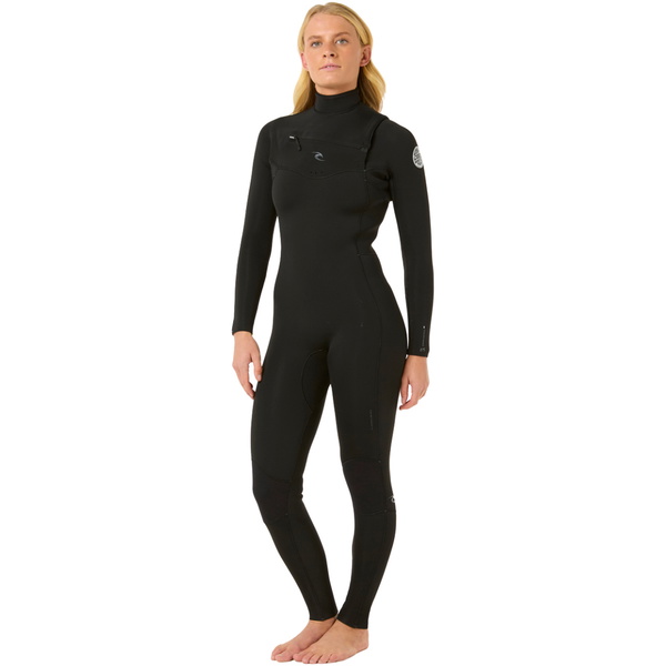 2026 Rip Curl Womens Dawn Patrol 5/3mm Chest Zip Wetsuit 15ZWFS - Black